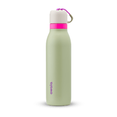 Owala green and pink 18oz FreeSip Twist stainless steel water bottle